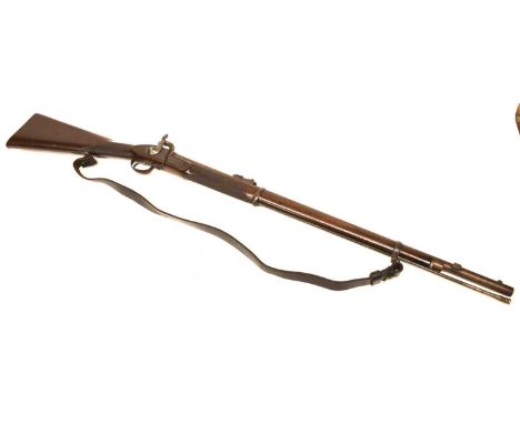 Victorian circa 1860 , .577 percussion semi smooth-bore volunteer two band rifle by Parker Field &amp; Sons. 33in. barrel, bl