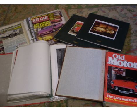 BOX OF OLD CAR MAGAZINES AND CUTTINGS INC OLD ' OLD MOTOR' AND 'AUTOMOBILE QUARTERLY' 