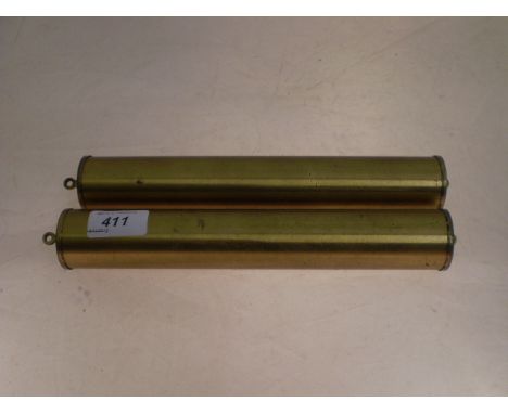 PAIR OF LONG CASE CLOCK WEIGHTS