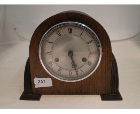 DECO STYLE MANTLE CLOCK WITH ENFIELD MECHANICS - NO KEY 