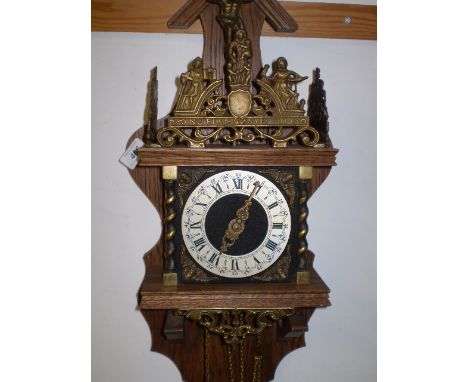 DUTCH WALL CLOCK NO WEIGHTS OR PENDULUM 