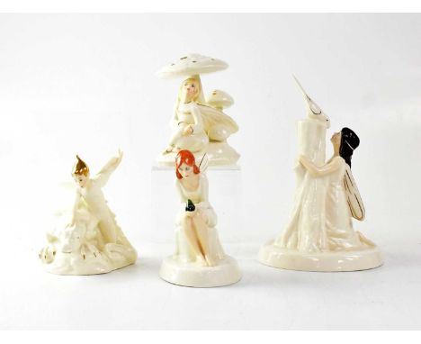ROYAL DOULTON; four figures from the Enchantment collection comprising HN3024 'April Shower', HN2979 'Fairyspell', HN2977 'Ma
