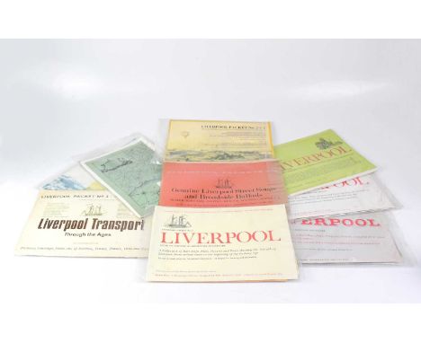 A collection of Liverpool related ephemera, to include a commemorative ticket for the official opening of the Merseyrail Unde
