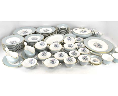 ROYAL WORCESTER; approximately one hundred pieces of 'Woodland' pattern dinner and teaware to include eleven teacups, twelve 