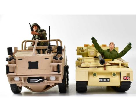 HM ARMED FORCES; two scale model military vehicles manufactured and distributed under MOD licence by Character Options, compr