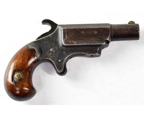 ETHAN ALLEN &amp; CO; a .41" rimfire Derringer pocket pistol with 2 1/2" part octagonal barrel stamped to the top flat with m