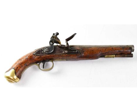 TOWER, LONDON; a 1799 pattern light dragoon .65" flintlock pistol, 8.5" barrel with various indistinct proof marks, lock plat
