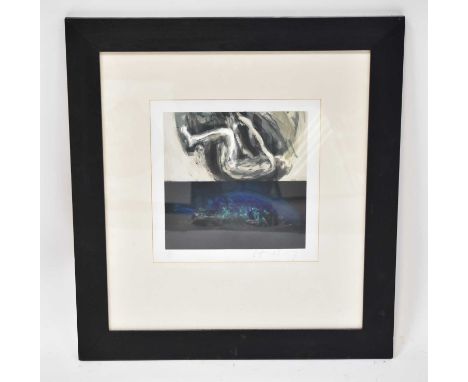 UNATTRIBUTED; colour lithograph, fish with figure above, indistinctly signed and numbered 1/5, 32.5 x 32.5cm, framed and glaz