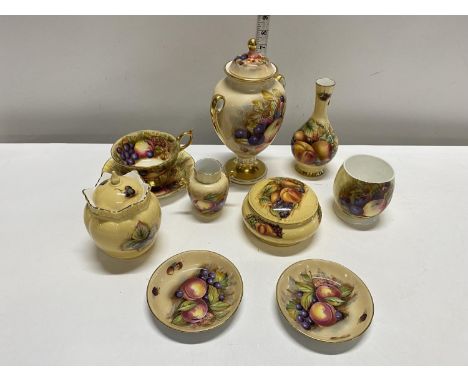 A selection of Aynsley Orchard Gold and other ceramics, shipping unavailable