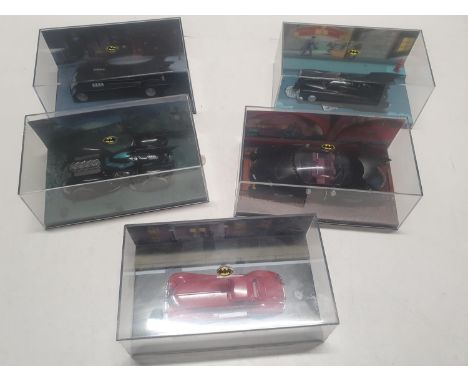 Five cased Eaglemoss Batman die cast models 