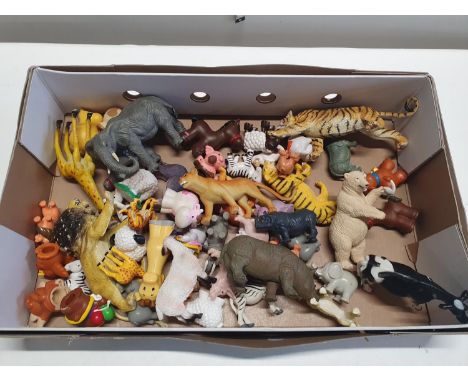 A selection of vintage plastic animals. shipping unavailable 
