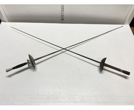 Two vintage fencing foils, shipping unavailable