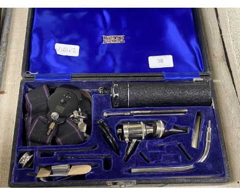 A cased vintage medical instrument by Theodore Hamblin Ltd of London 