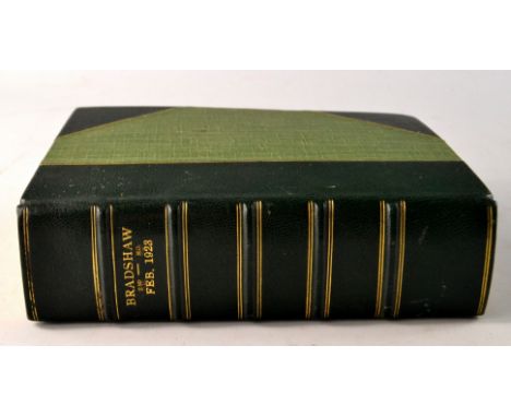 BRADSHAWS Railway guide Feb 1923 and timetable book in good conditionL: 17cm approx  W: 13cm approx  H: 5cm approx This book 