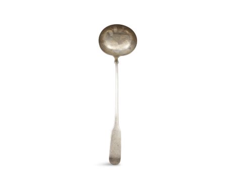 A GEORGE III SILVER FIDDLE PATTERN SOUP LADLE,Newcastle c.1807, mark of Dorothy Langlands, (6 troy ozs); together with an Art
