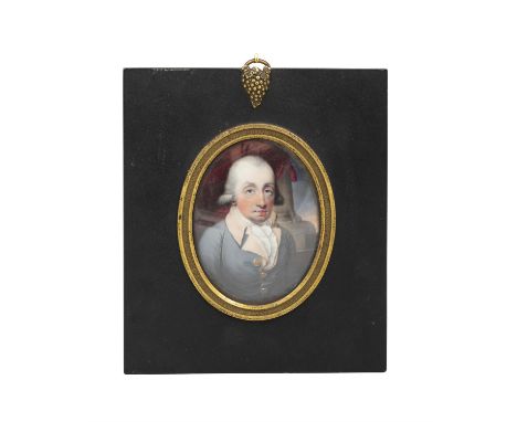 IRISH SCHOOL, EARLY 19TH CENTURYMiniature portrait of James Gandon (1742 - 1823), Architect,Watercolour, oval, 8.5 x 7cm