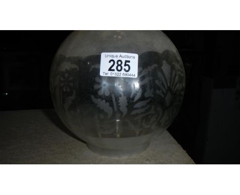 An old oil lamp shade