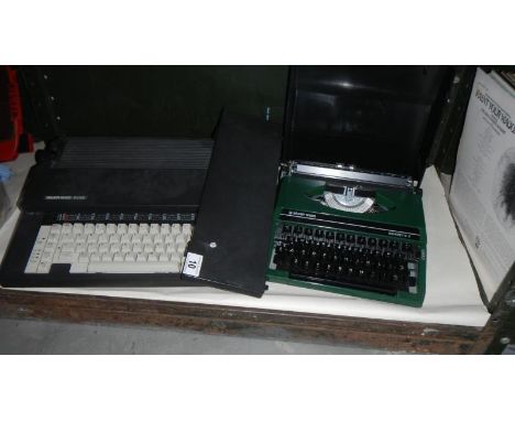 A Silver Reed EX30E typewriter and a Silver Reed Silverette II typewriter