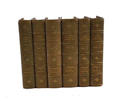 CHURCHILL, Winston (1874-1965). The Second World War, London, 1948-54, 6 vols, maps, some folding, modern blue morocco gilt. 