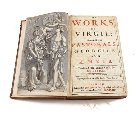 VIRGILIUS MARO, Publius (70-19 BC). The Works ... Translated into English verse; by Mr Dryden, London, 1697, contemporary cal