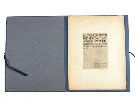 RAVEL, Maurice (1875-1937). Deux Epigrammes de Clément Marot, Paris, [1900], 2 parts, original wrappers. FIRST EDITION, PRESE