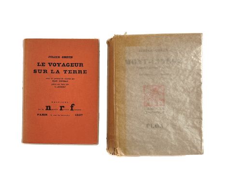 GREEN, Julien (1900-98).  Le Voyageur sur la Terre, Paris, 1927, original wrappers. FIRST EDITION. ONE OF 120 "HORS COMMERCE"