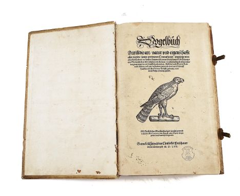 GESNER [or GESSNER], Conrad (1516-65). Vogelbuch, Zürich, 1557, 219 fine woodcut illustrations of birds, in an EXCEPTIONALLY 