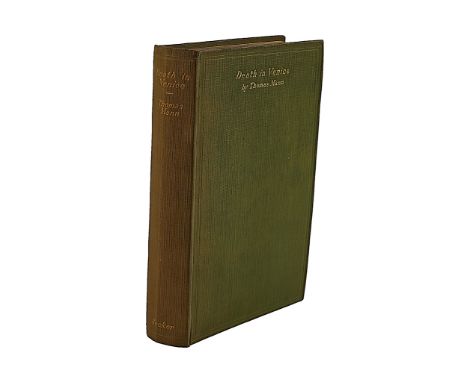 MANN, Thomas (1875-1955).  Death in Venice, London, 1928, original cloth. FIRST U.K. EDITION.MANN, Thomas (1875-1955).&nbsp; 