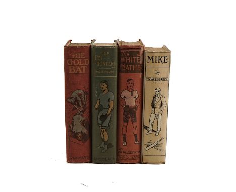WODEHOUSE, P. G. (1881-1975).  The Gold Bat. London, "Reprinted August 1911", 8 plates, original coloured pictorial cloth. Wi