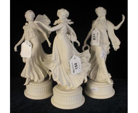 Three similar Wedgwood "The Dancing Hours Collection" figurines limited edition of 12500.  (3)(B.P. 24% incl. VAT)   CONDITIO