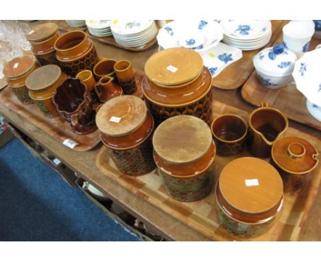 Two trays of Hornsea Heirloom and Bronso pattern kitchenwares, together with Cornish Kernewek planter etc. (2)(B.P. 24% incl.