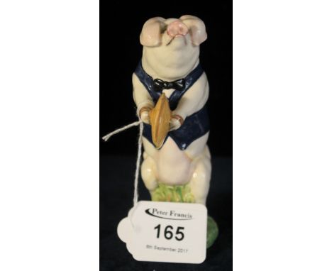 Beswick ware study of a pig playing the symbols marked Andrew.  (B.P. 24% incl. VAT)