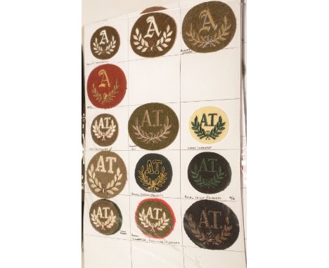 A collection of approximately 300 Military cloth trade badges, to include: Group A Tradesmen, Anti Tank Gunners, Group B Trad