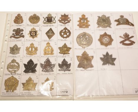 A collection of 27 Canadian K/C cap badges, to include: The 49th Royal Edmonton Regiment, 3rd Prince of Wales Canadian Dragoo