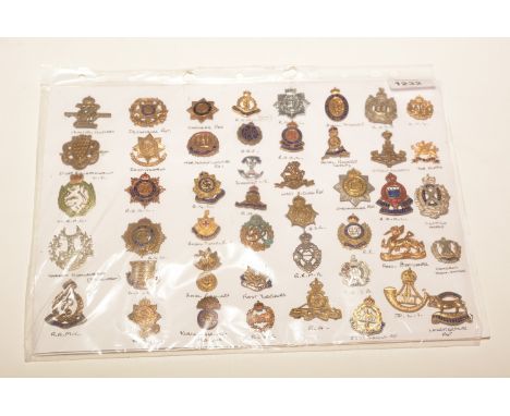 A collection of 46 British Army sweetheart brooches, to include: Duke of Cornwall's Light Infantry, Irish Guards, Royal Fusil