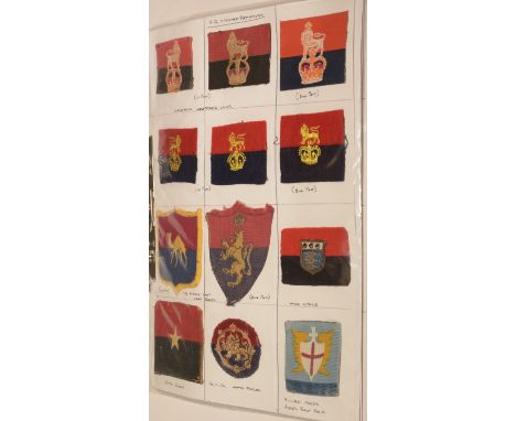 A collection of approximately 140 WWII Military cloth badges, to include: War Office Controlled Unit, War Office Allied Force