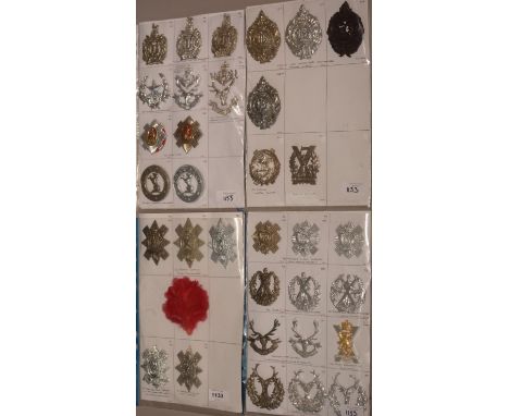 A collection of 33 Scottish Glengarry cap badges, to include: The Black Watch, The Highland Light Infantry, The 9th Battalion