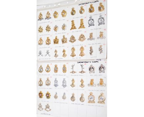 A collection of 29 pairs of Department and Corps collar badges, to include: The Adjutant General Corps, The Royal Logistics C