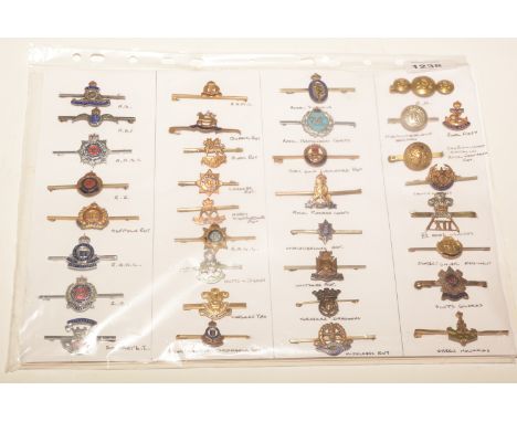 A collection of 34 bar sweetheart brooches, to include: Royal Artillery, Royal Air Force, Royal Army Service Corps, Royal Eng