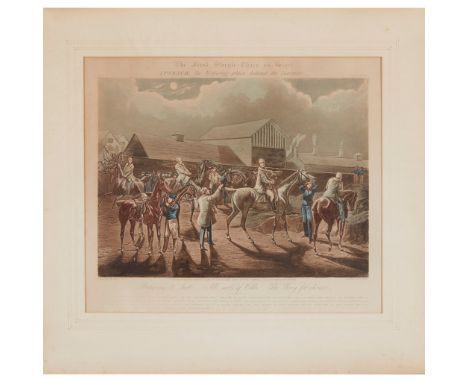 AFTER HENRY ALKEN  THE FIRST STEEPLECHASE ON RECORD lithograph(35cm x 41cm (13.75in x 16in); and three others, a set of four)