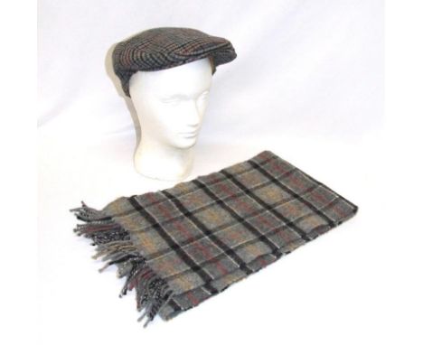 Mens Barbour Peaked Cap &amp; Barbour Lambswool Scarf (2)  CONDITION REPORT 