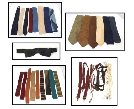 Mens Vintage Wool &amp; Knitted Cotton Ties incl. Alpi, Sambrook Witting &amp; Co., Anthony Haines, Vardoc, Old River, etc., 