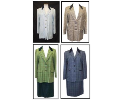 Ladies Viyella Skirt Suits &amp; Jackets: green skirt suit, blue skirt suit, brown checked jacket &amp; pale blue checked jac