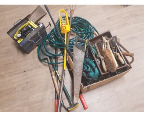 LOT OF TOOLS AND GARDEN ITEMS PLUS PRESSURE WASHER