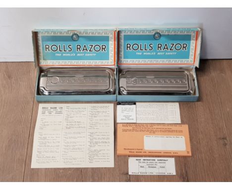 2 VINTAGE BOXED ROLLS RAZORS