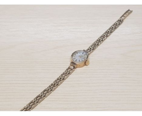 9CT GOLD ROTARY LADIES WRISTWATCH 12.5G