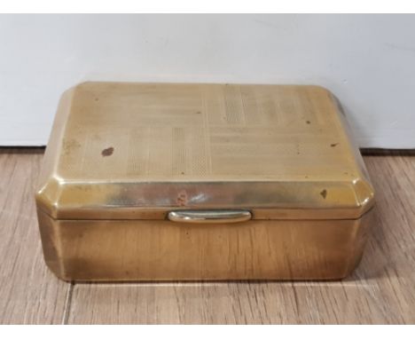 VINTAGE BRASS MARCOVITCH BLACK AND WHITE CIGARETTE BOX AF