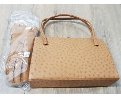 VINTAGE UNUSED WALDYBAG BAG  AND GLOVE SET IN ORIGINAL BOX