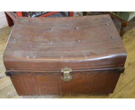 A tin trunk