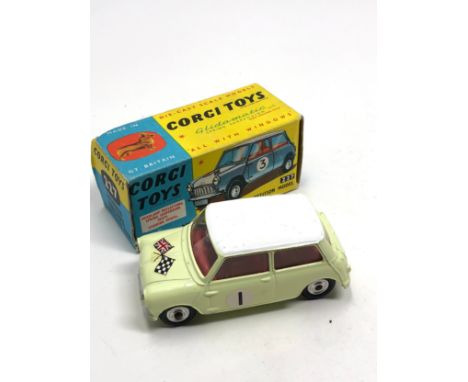 Corgi Toys 227 Morris Mini Cooper Competition Model, original boxed in excellent condition